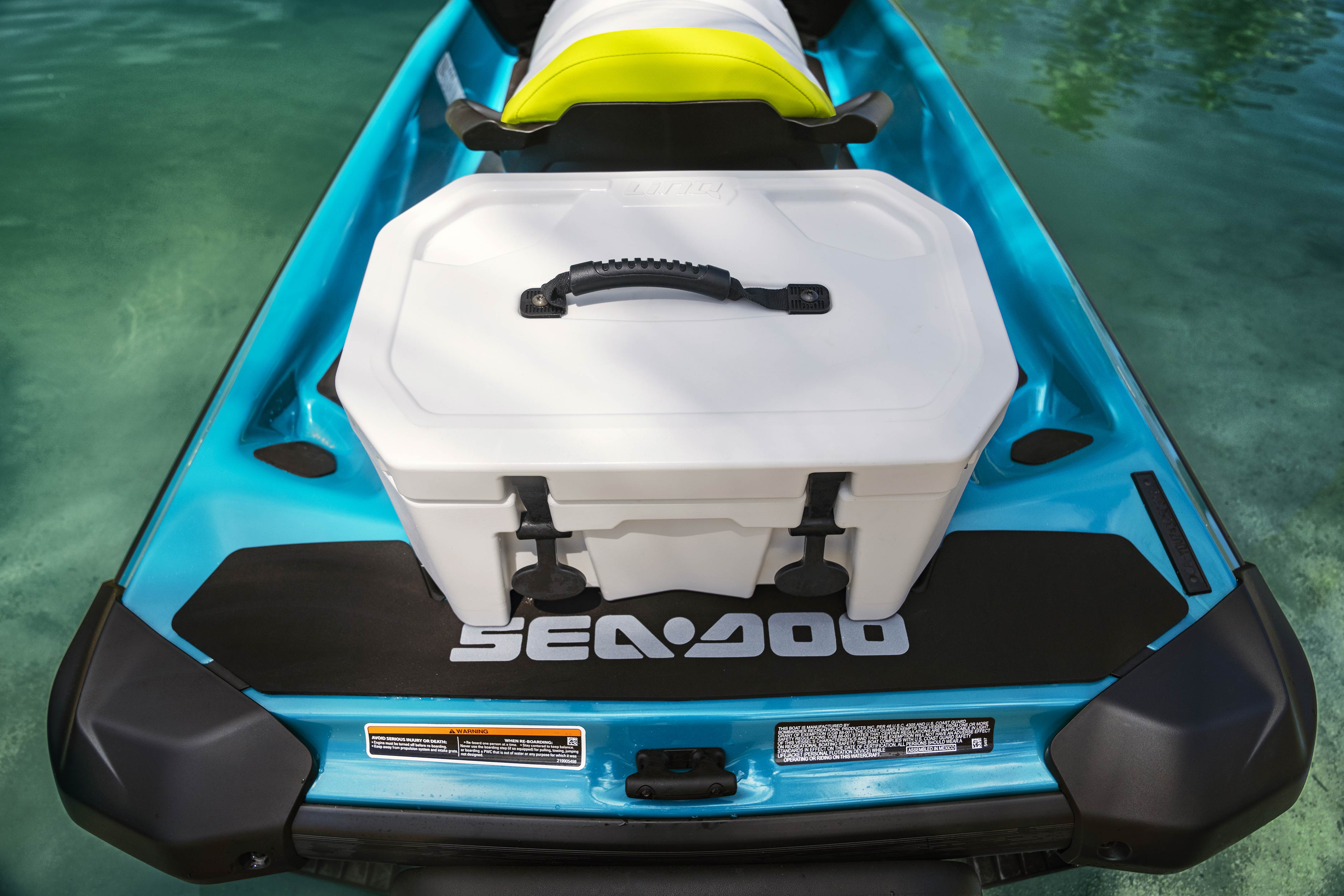 Sea-Doo GTI SE swim platform with LinQ Cooler