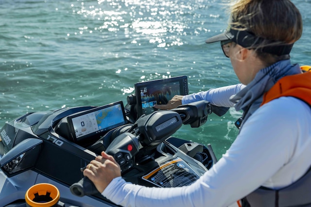 Man fishing from the Sea-Doo FishPro Trophy