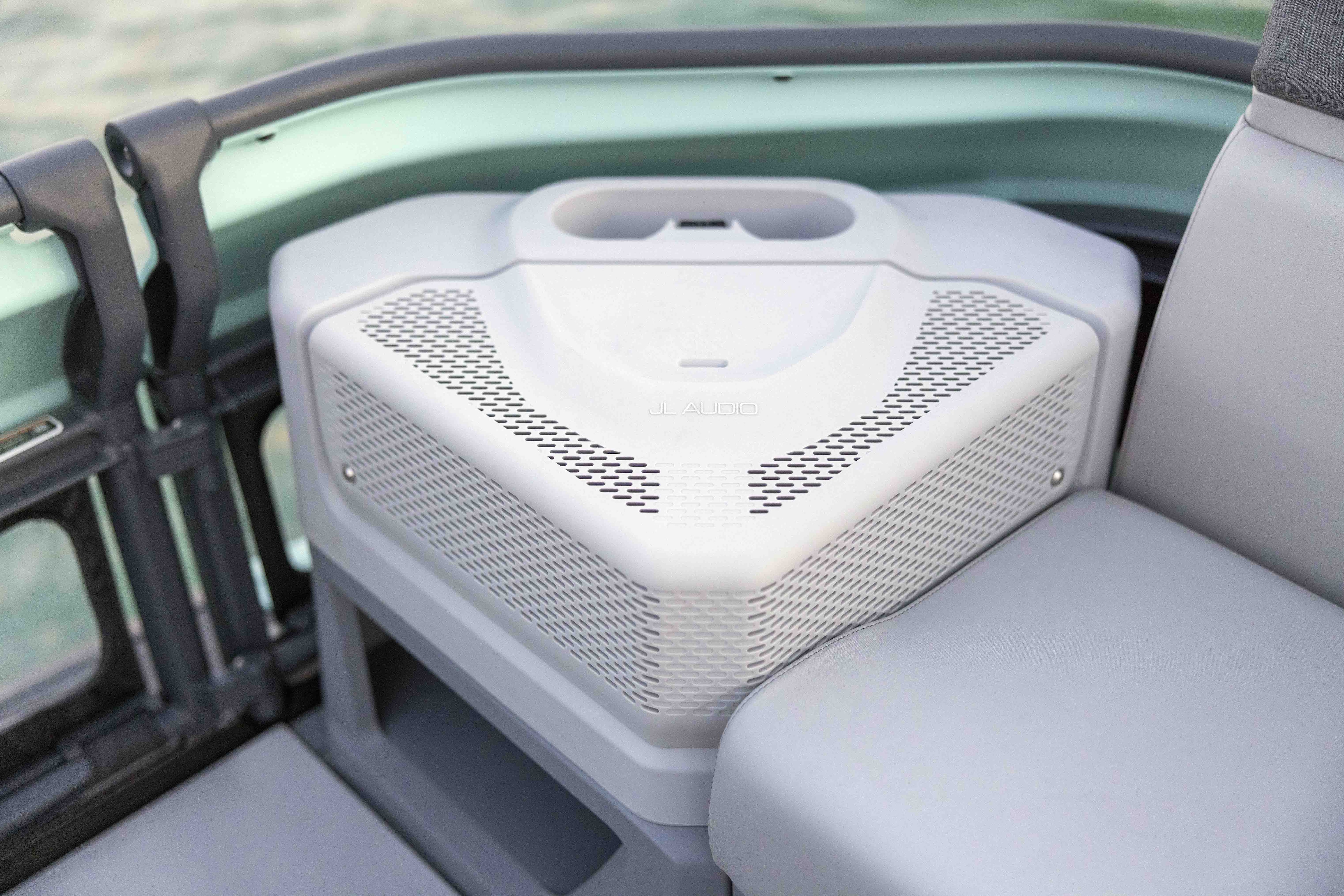 Premium JL Audio System on a 2026 Sea-Doo Switch pontoon boat