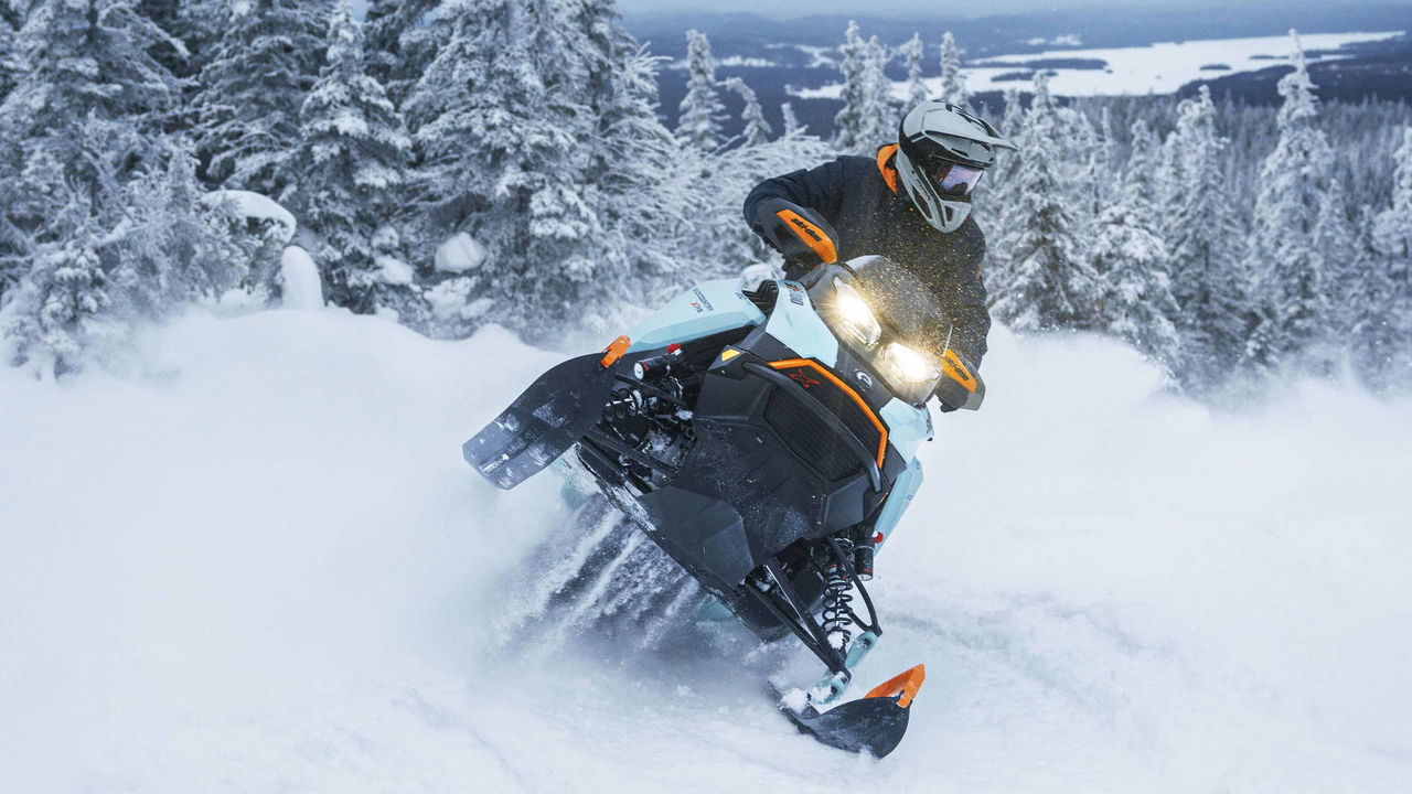 Man on a Ski-Doo Backcountry X-RS