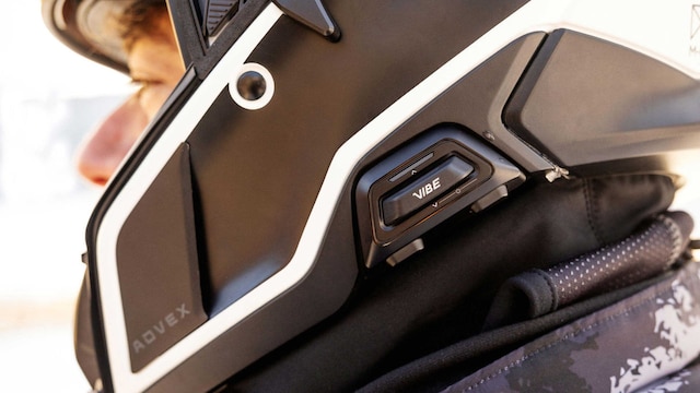 Lynx Vibe Communication System on helmet