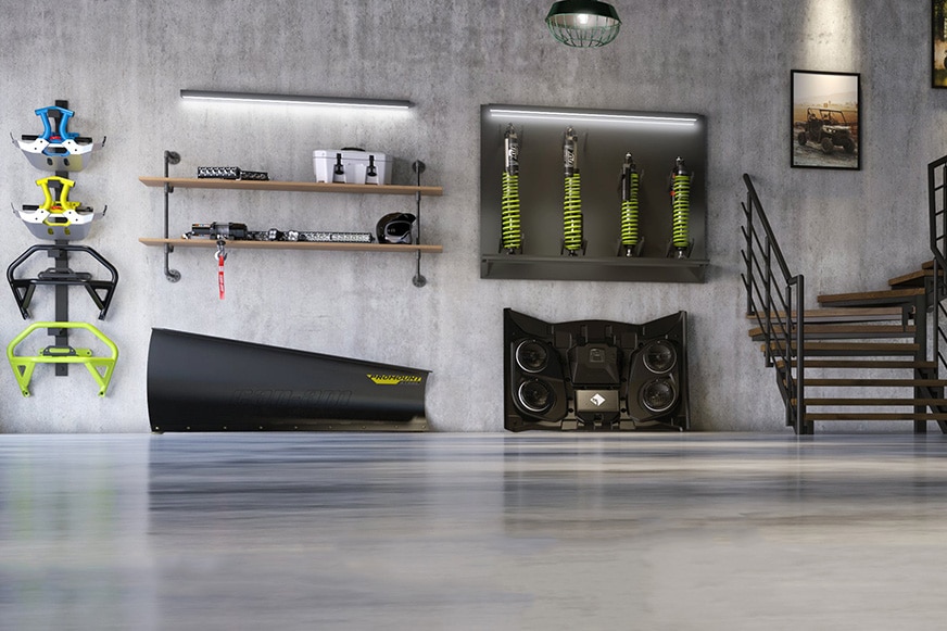 Garage with accessories 