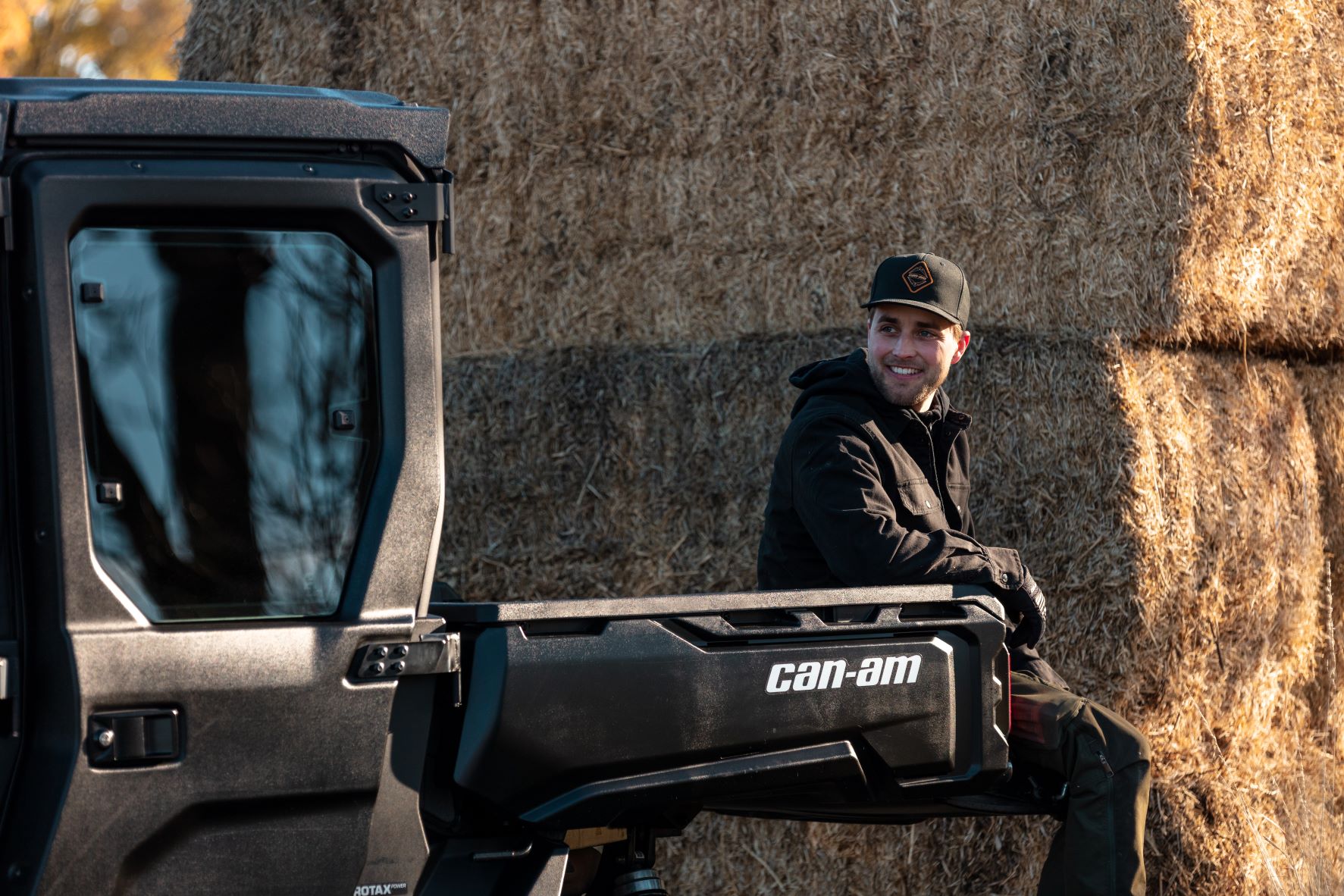 Joacim Rickling next to his Can-Am Traxter in Sweden