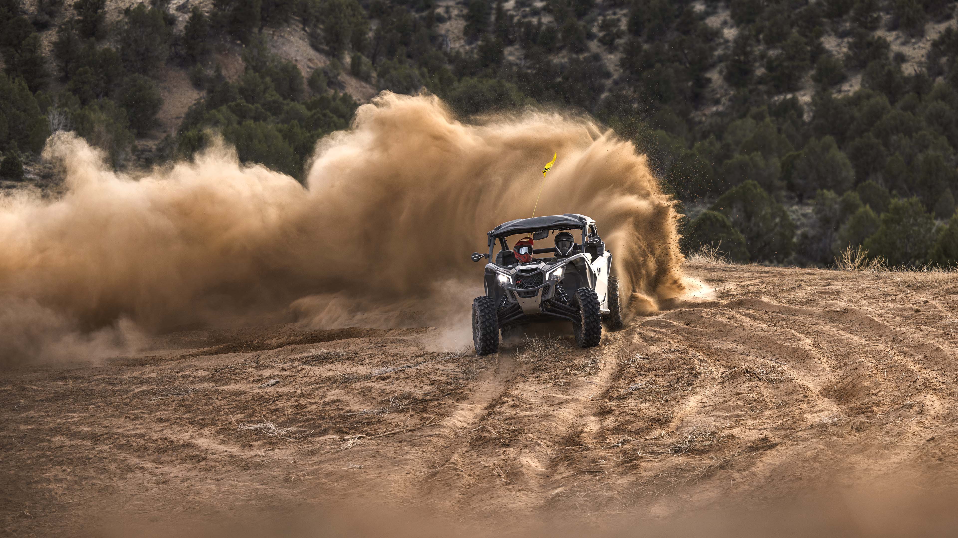 Man driving a Maverick in the desert