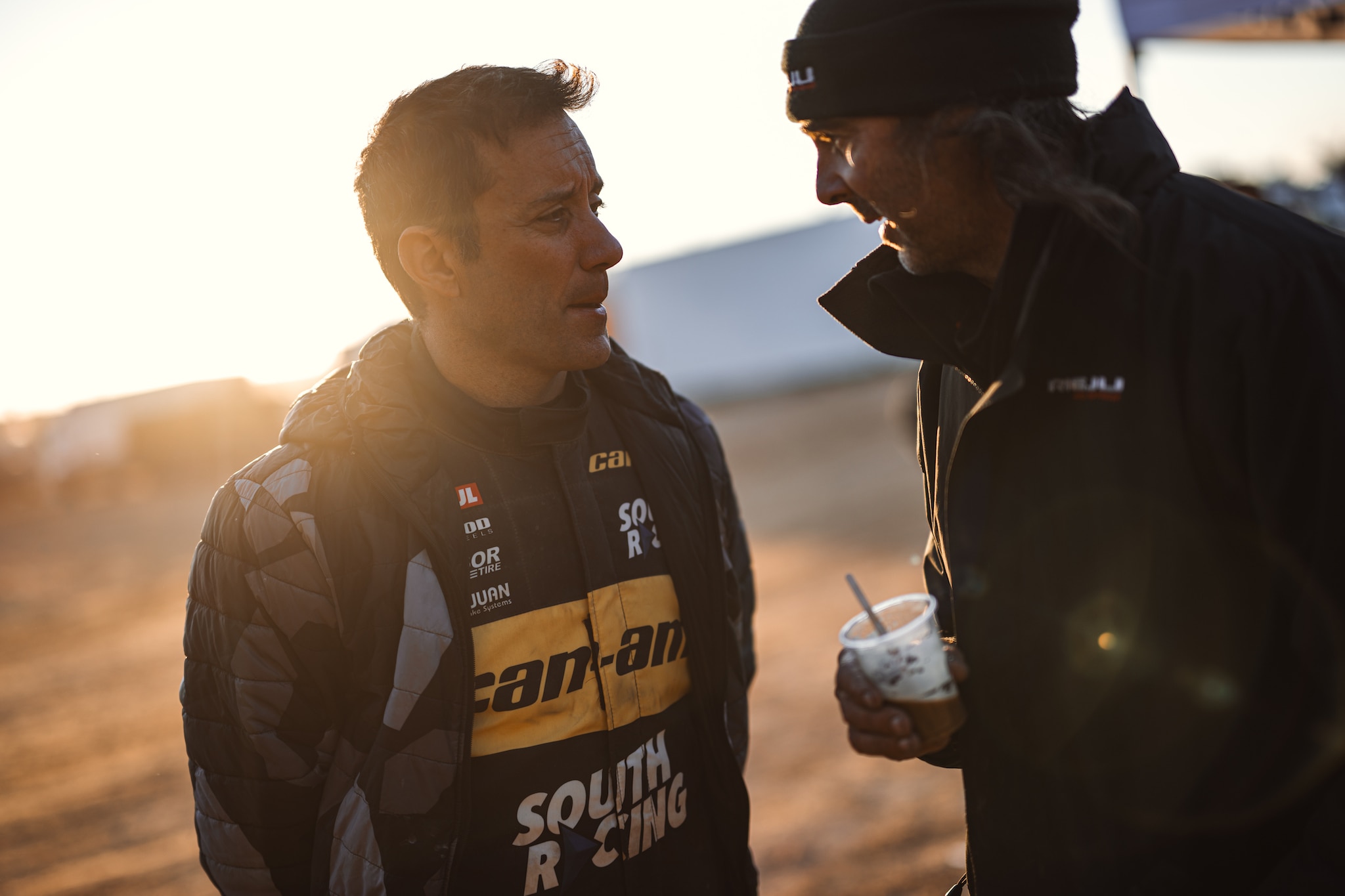 Gerard chatting with a member of the rally