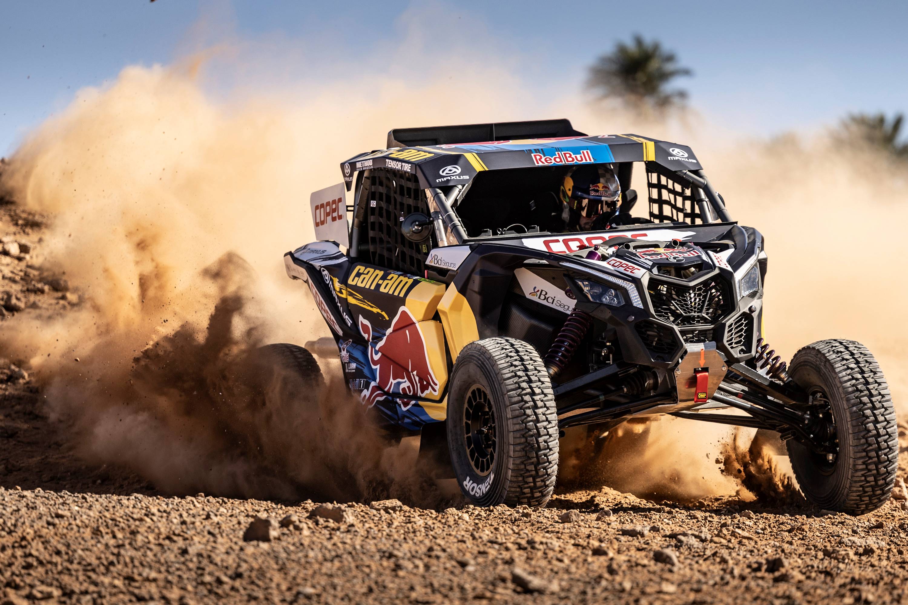 Maverick X3 drifting in the sand