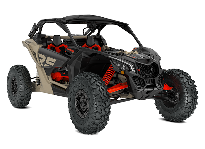 Maverick X3 XRS Turbo RR Desert Tan Carbon Black Magma Red