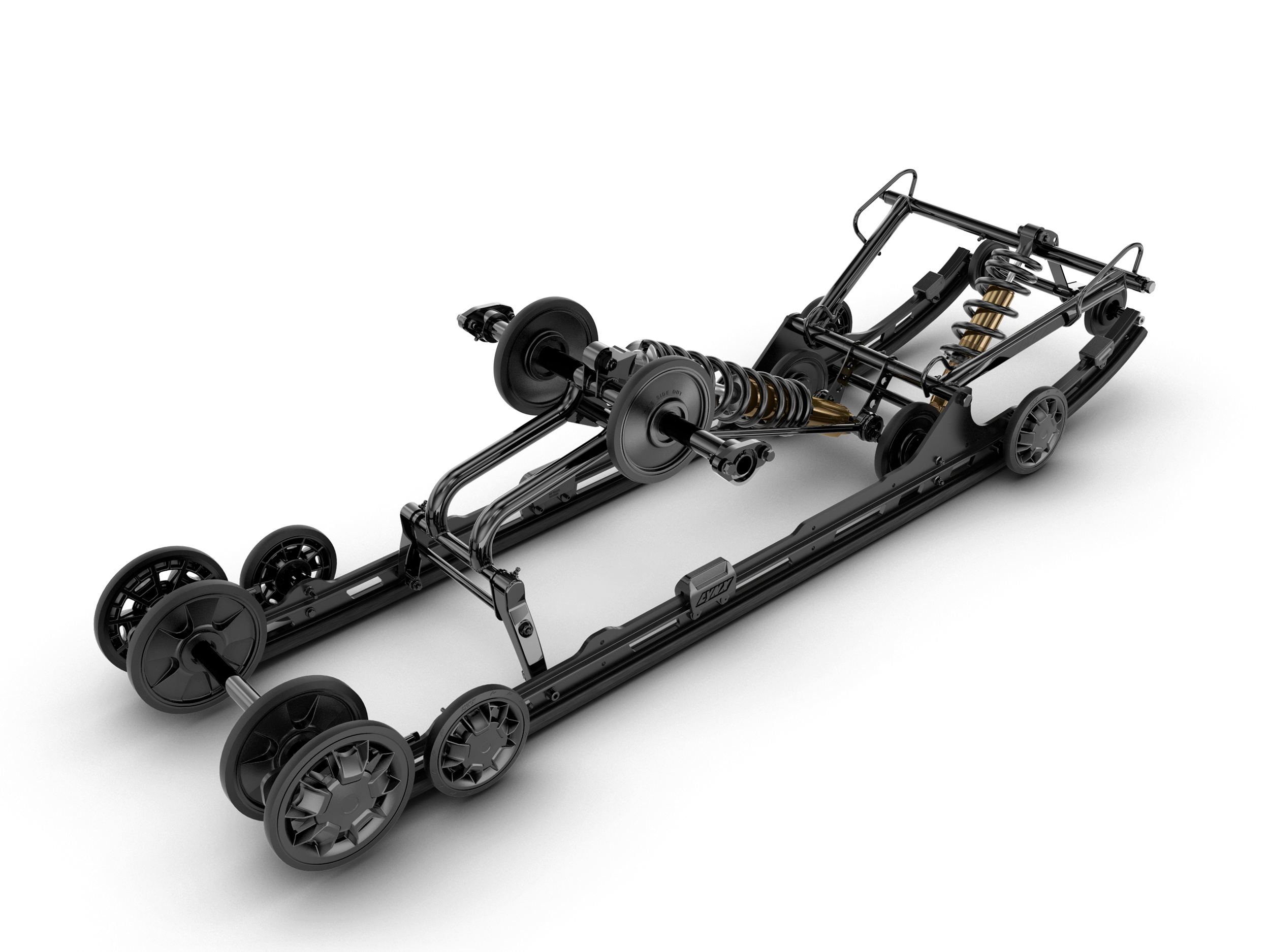 Lynx EasyRide-F rear suspension, technical structure