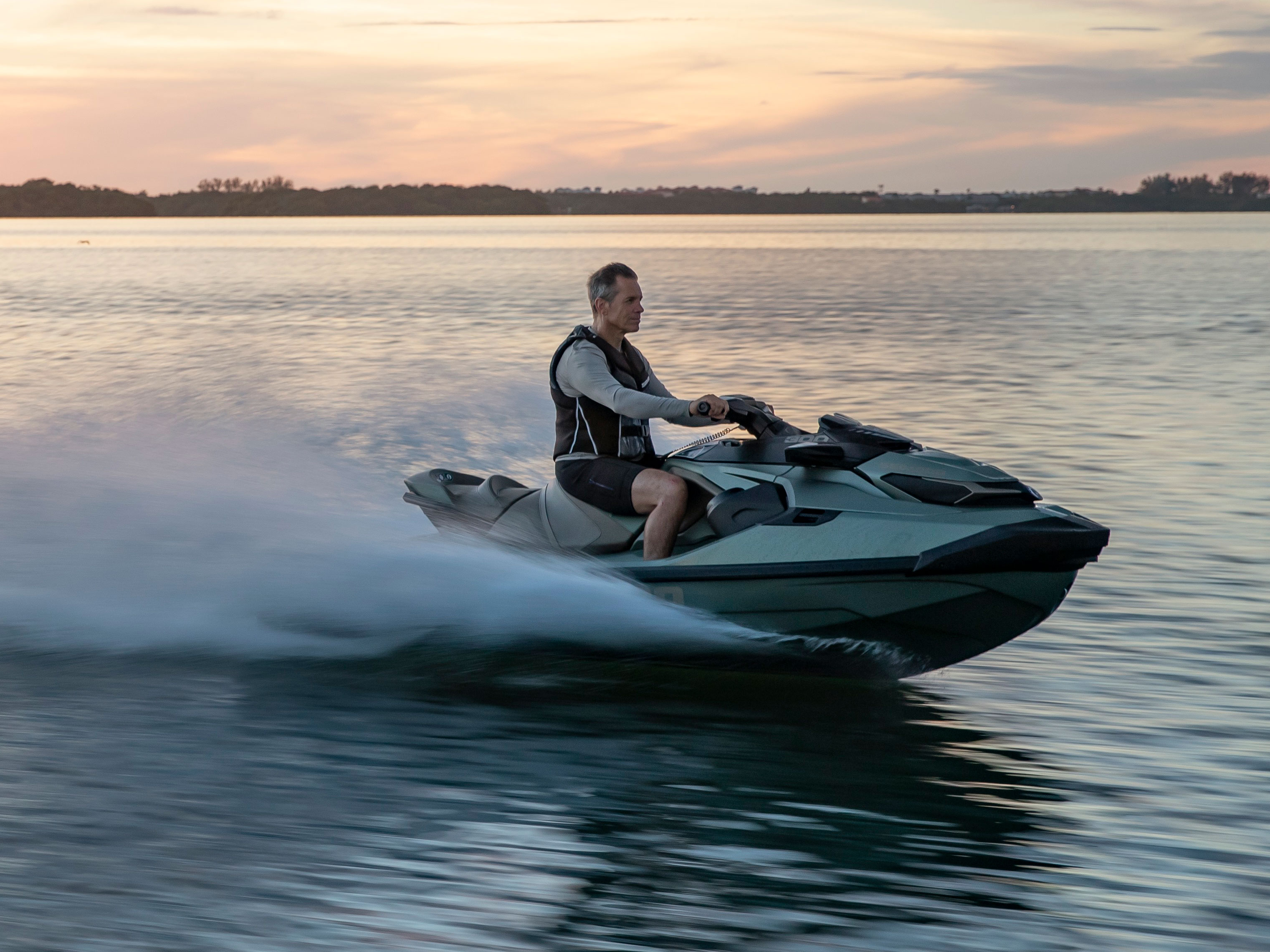 Man riding a Sea-Doo GTX Limited