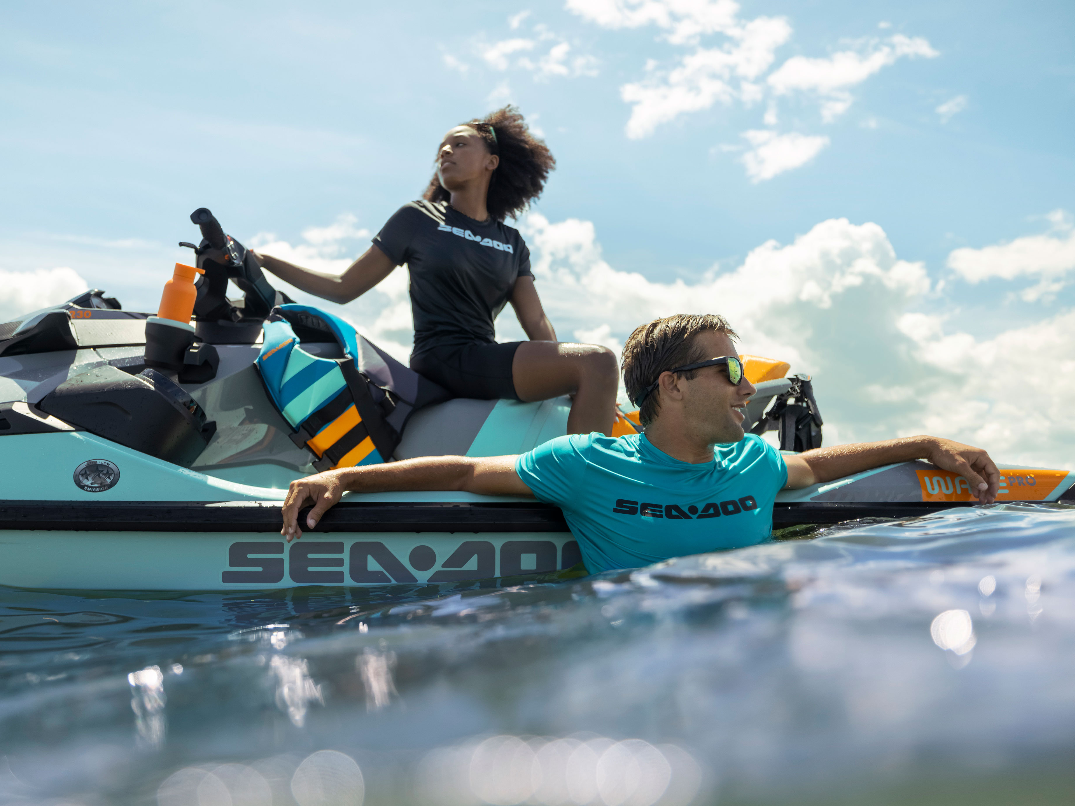 Couple with their Sea-Doo Wake Pro