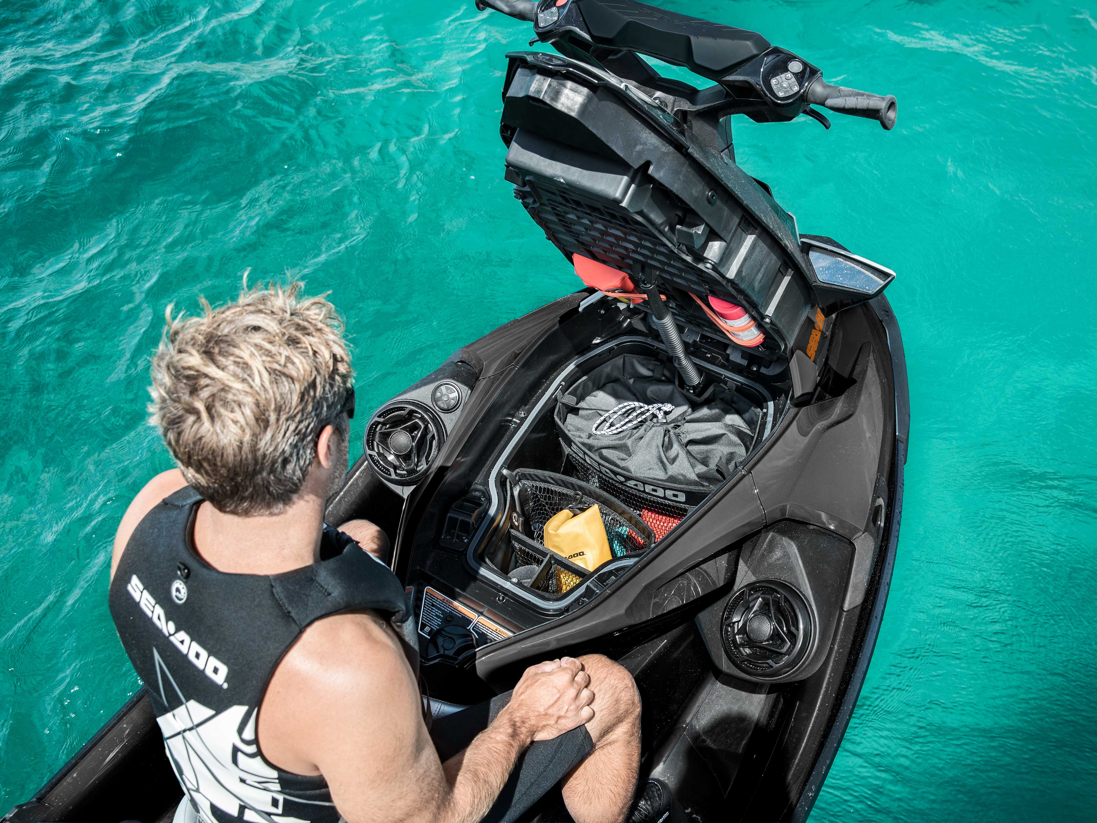 Cargo space on a Sea-Doo GTX