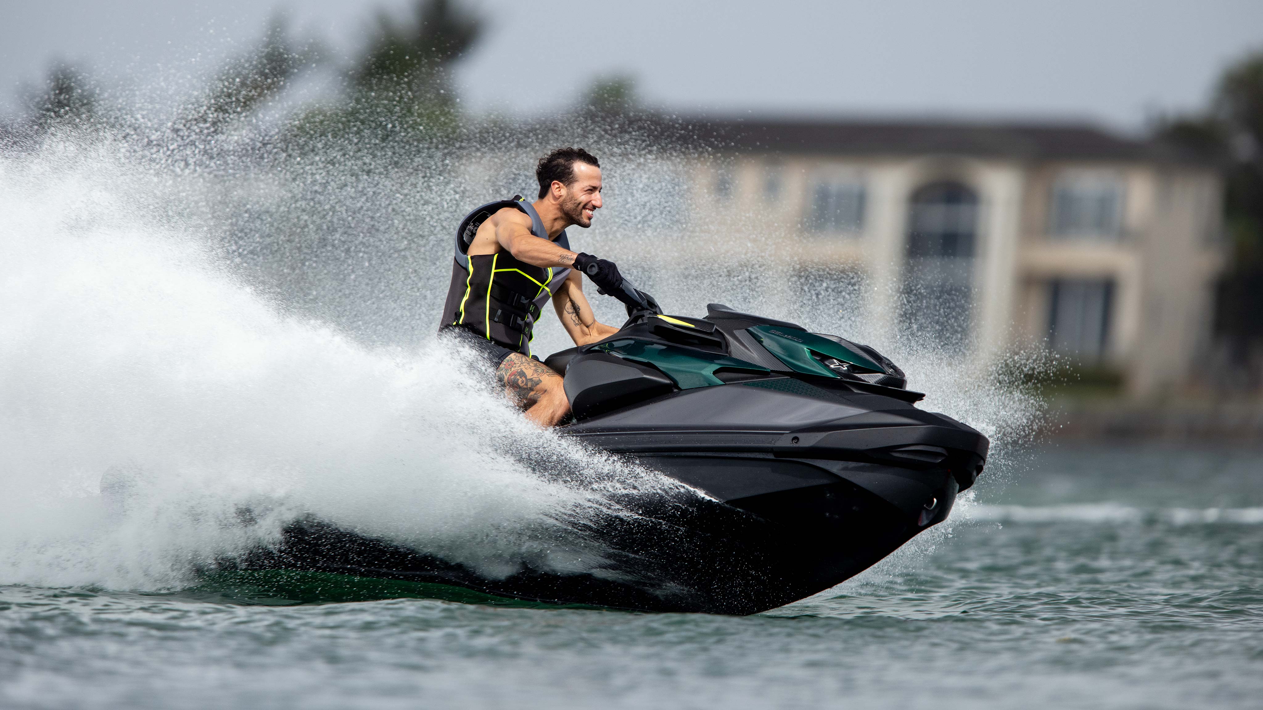 Daniel Ricciardo driving the new Sea-Doo RXP-X Apex