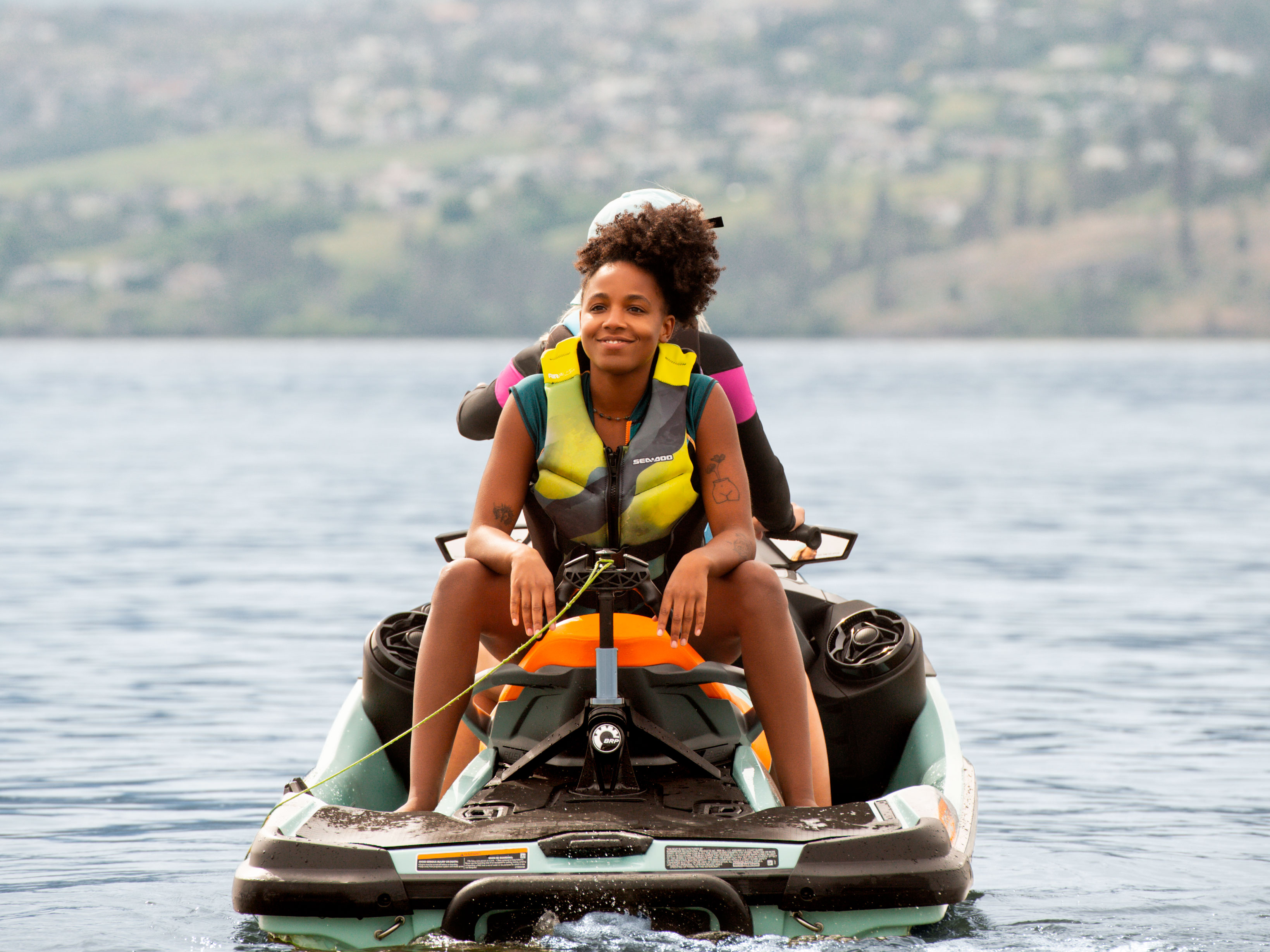 Two women on the Wake Pro