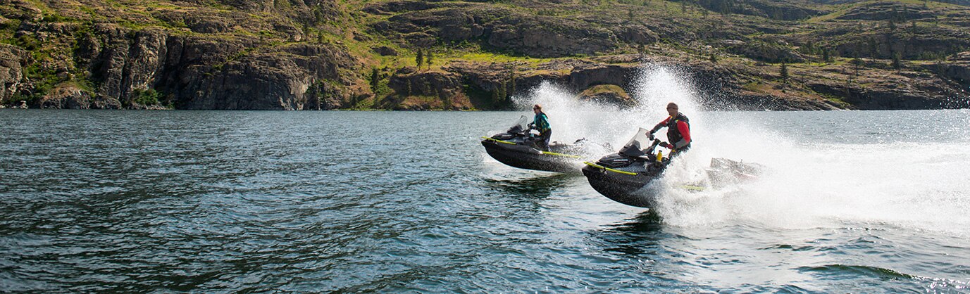 a woman riding Sea-Doo 2022 waterctaft