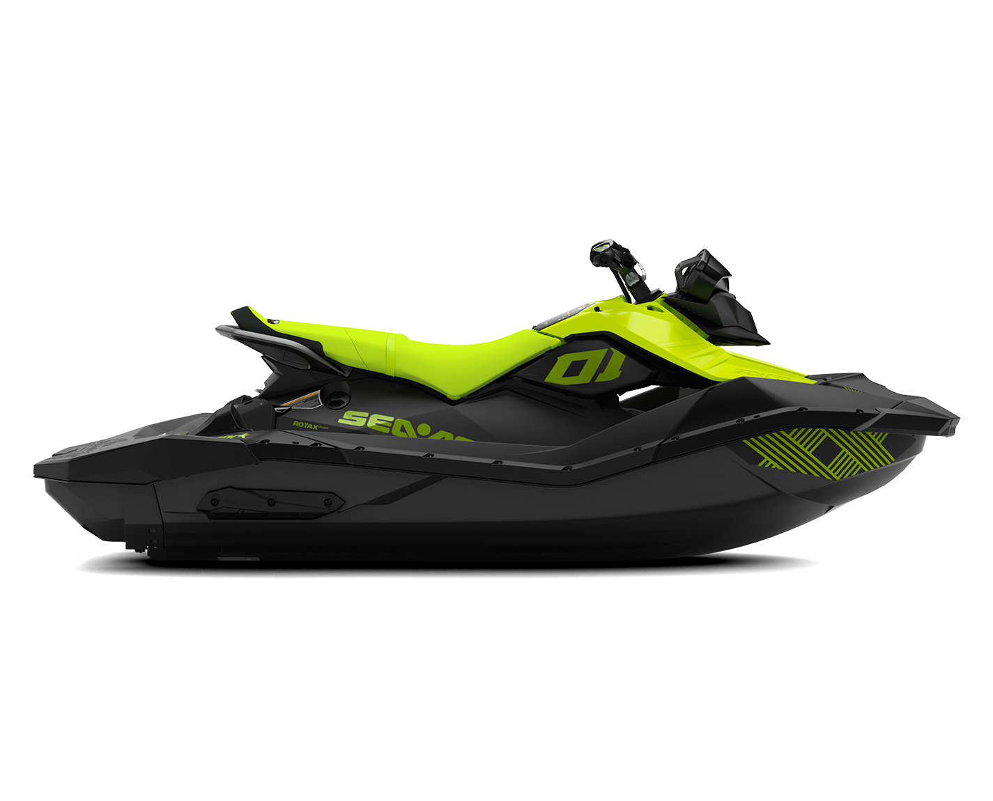 Sea-Doo Spark Trixx 3up with sound system MY23 - Manta Green - Side view