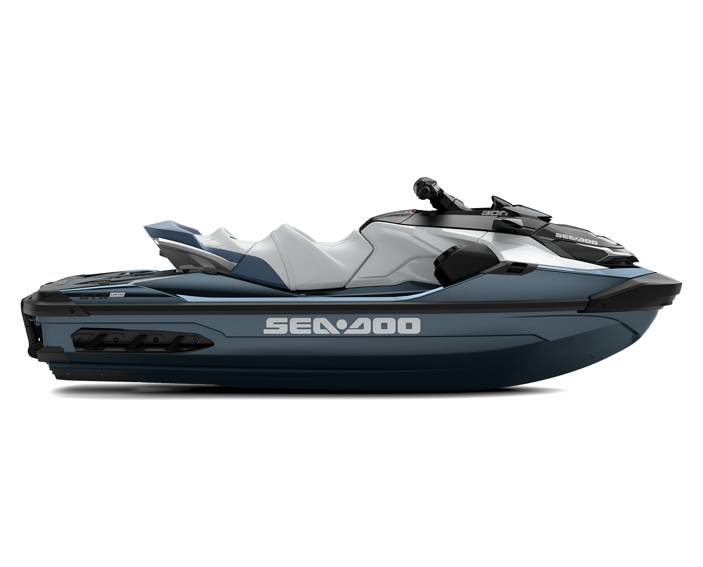 Sea-Doo GTX Limited 300 with sound system MY23 - Blue Abyss - Side view