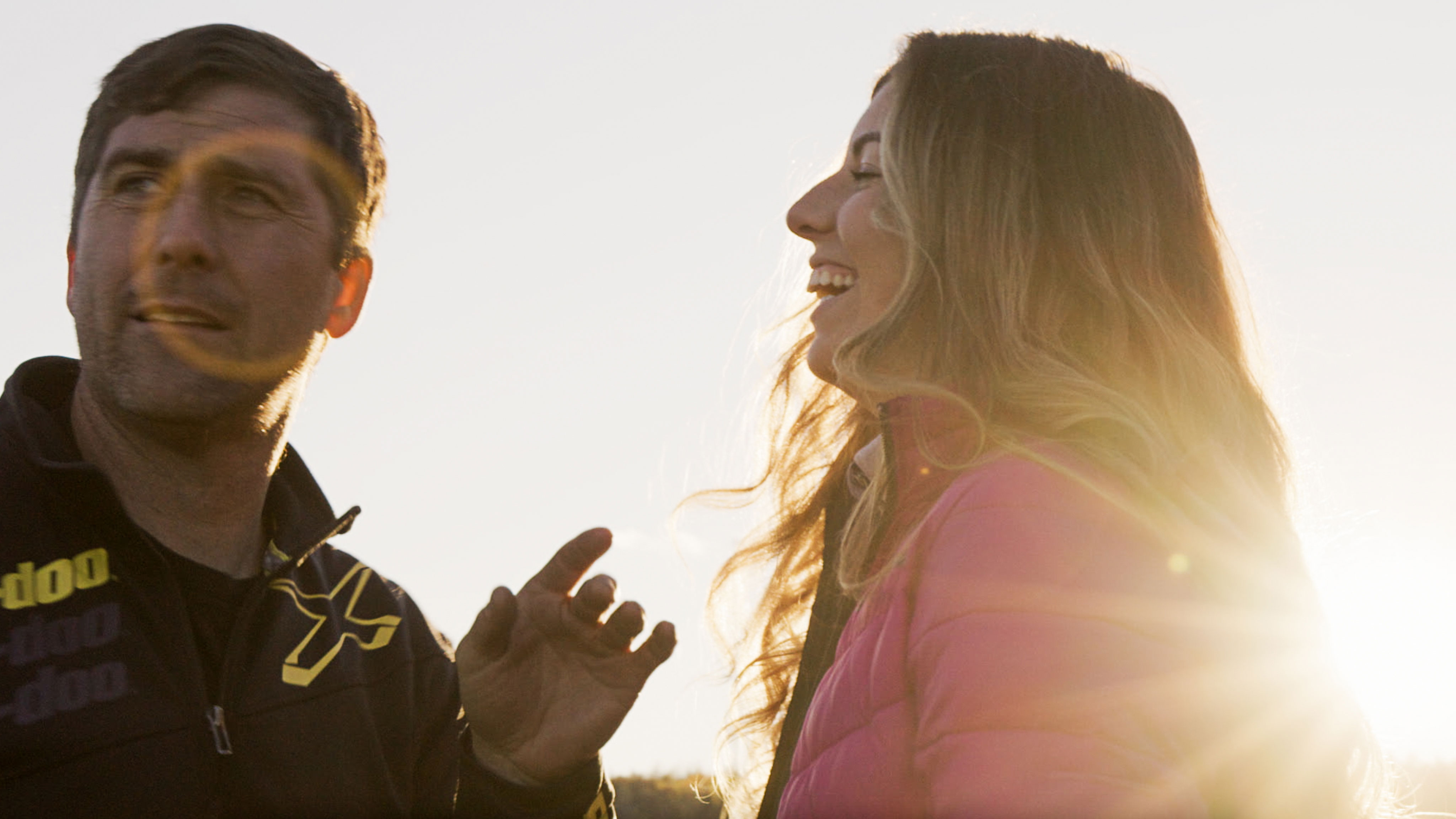 Ski-Doo Racer Megan Brodeur and her father Patrick