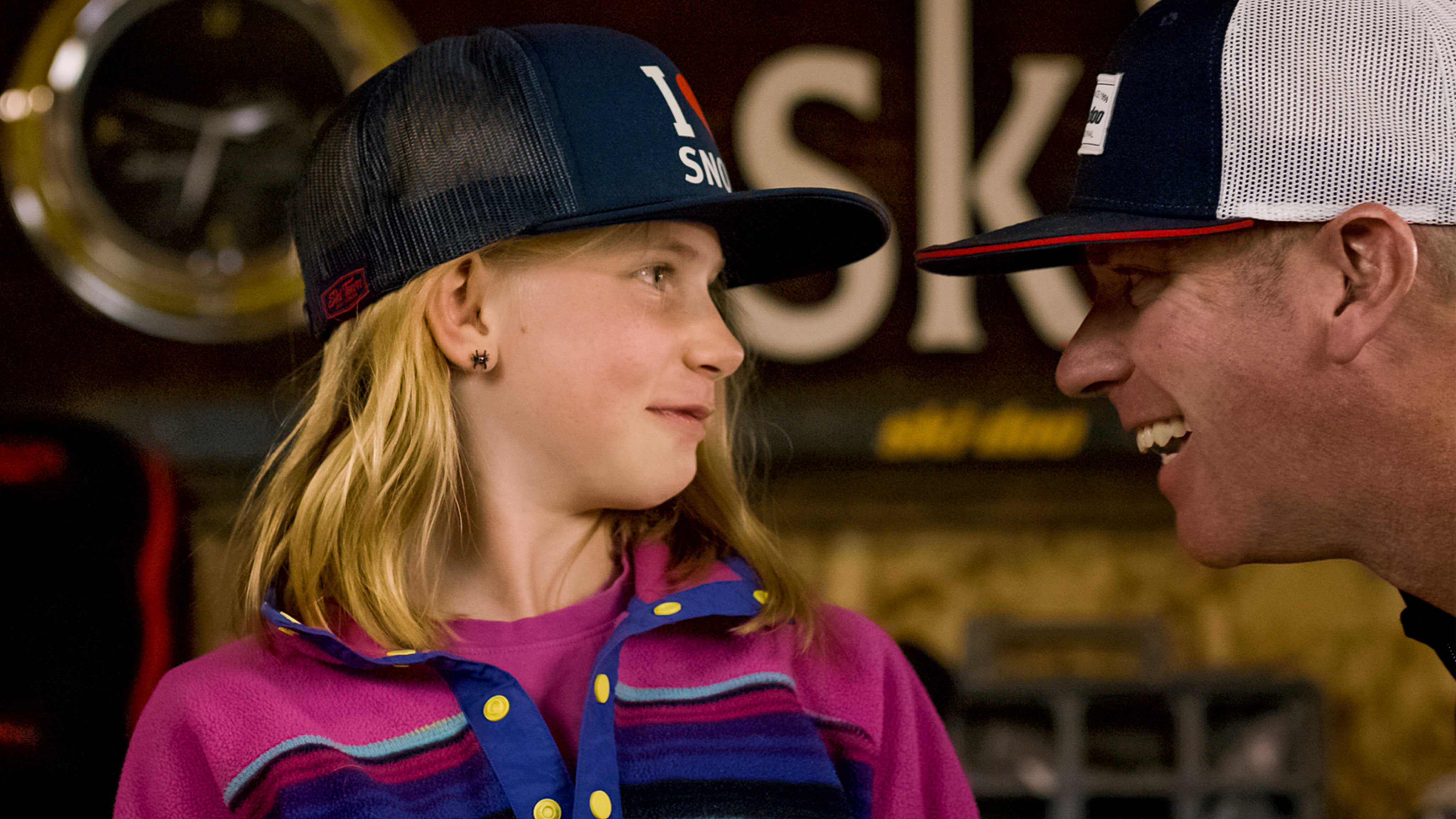 Ski-Doo Ambassador Jeremy Mercier and his daughter, Lena