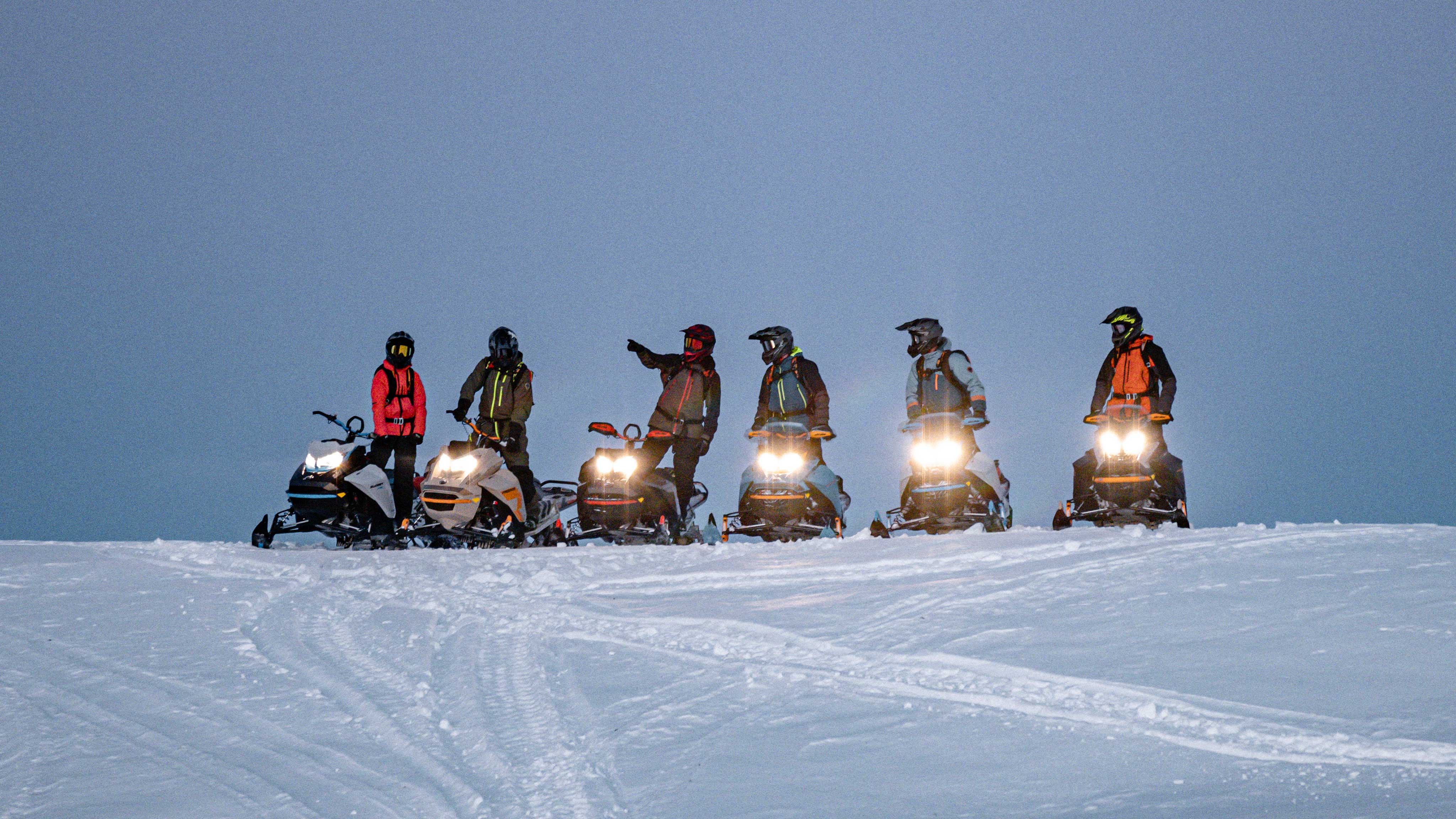 Family riding new 2022 Ski-Doo Lineup