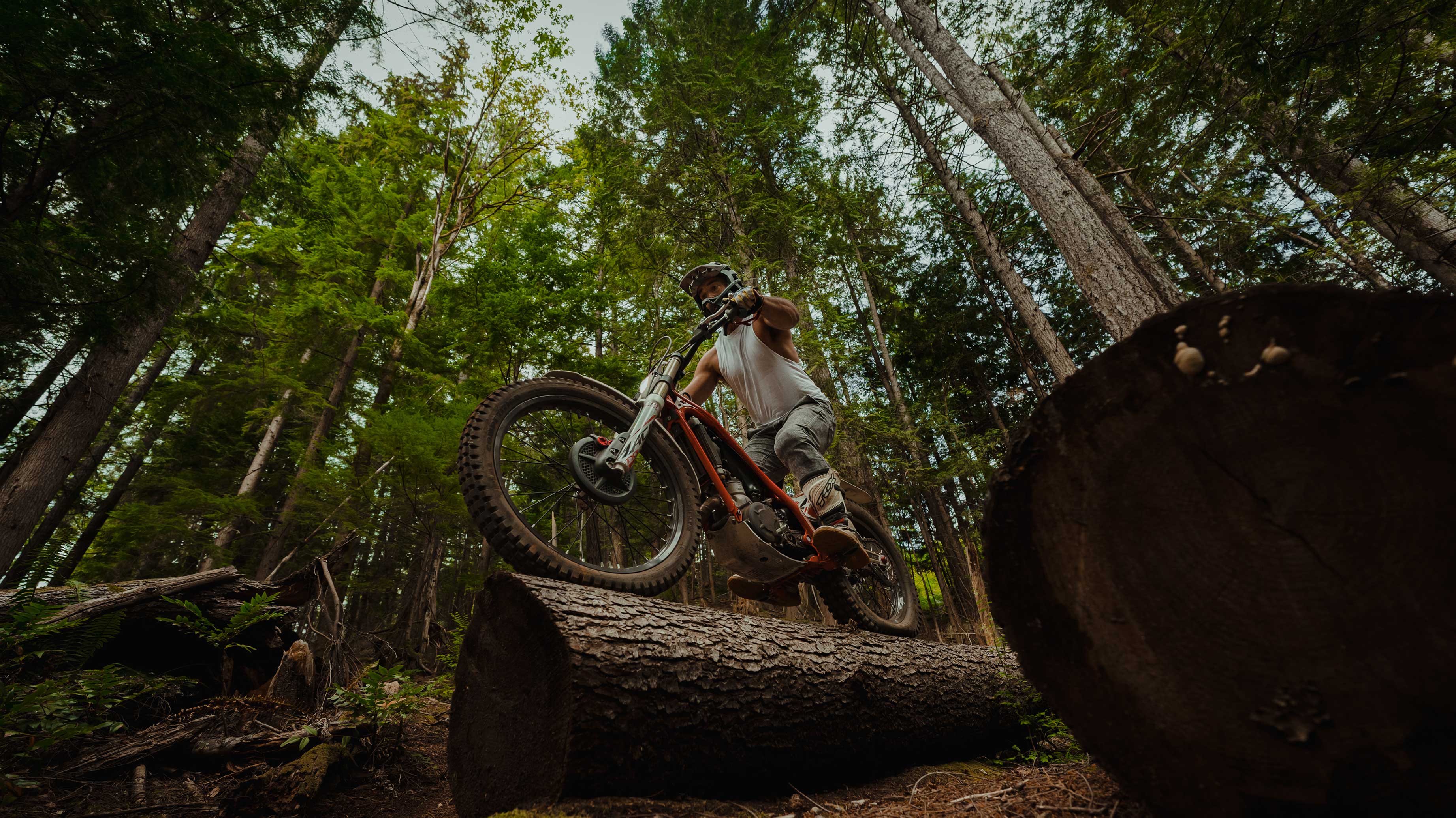 Ski-Doo Ambassador Cody McNolty doing motorbike on a mountain