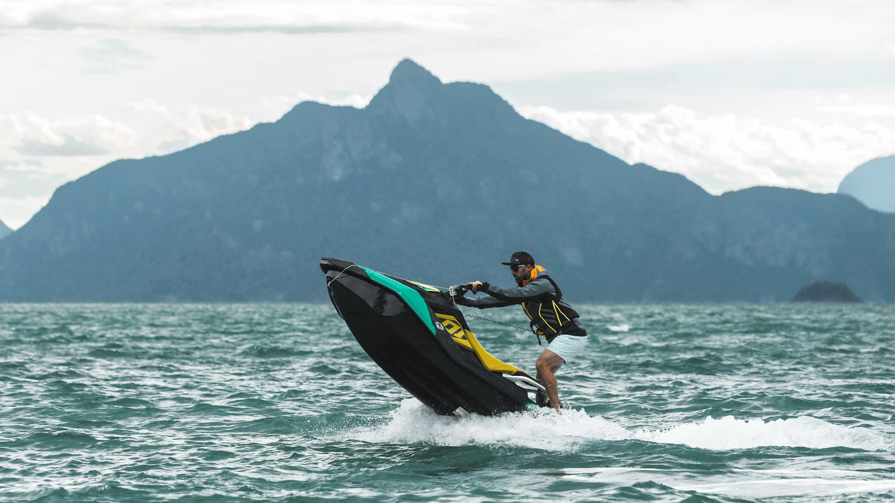 Cody McNolty making a candle on a Sea-Doo Spark