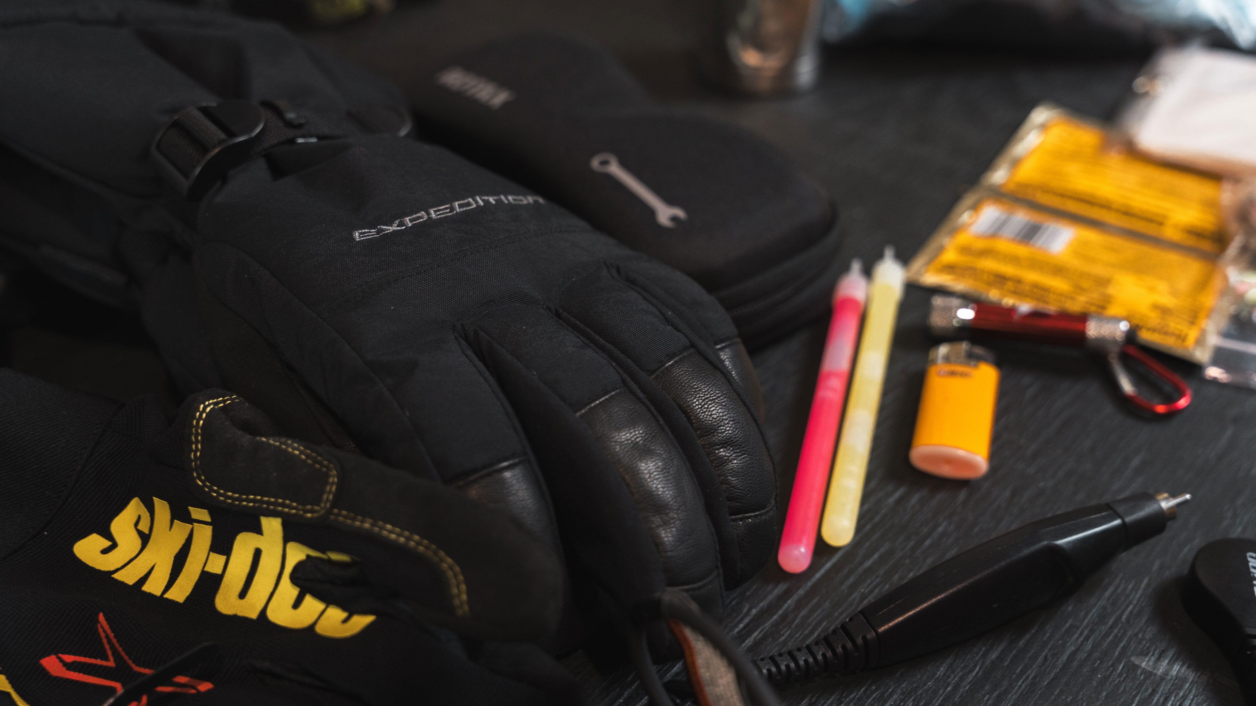 Trail snowmobile Essentials on the floor