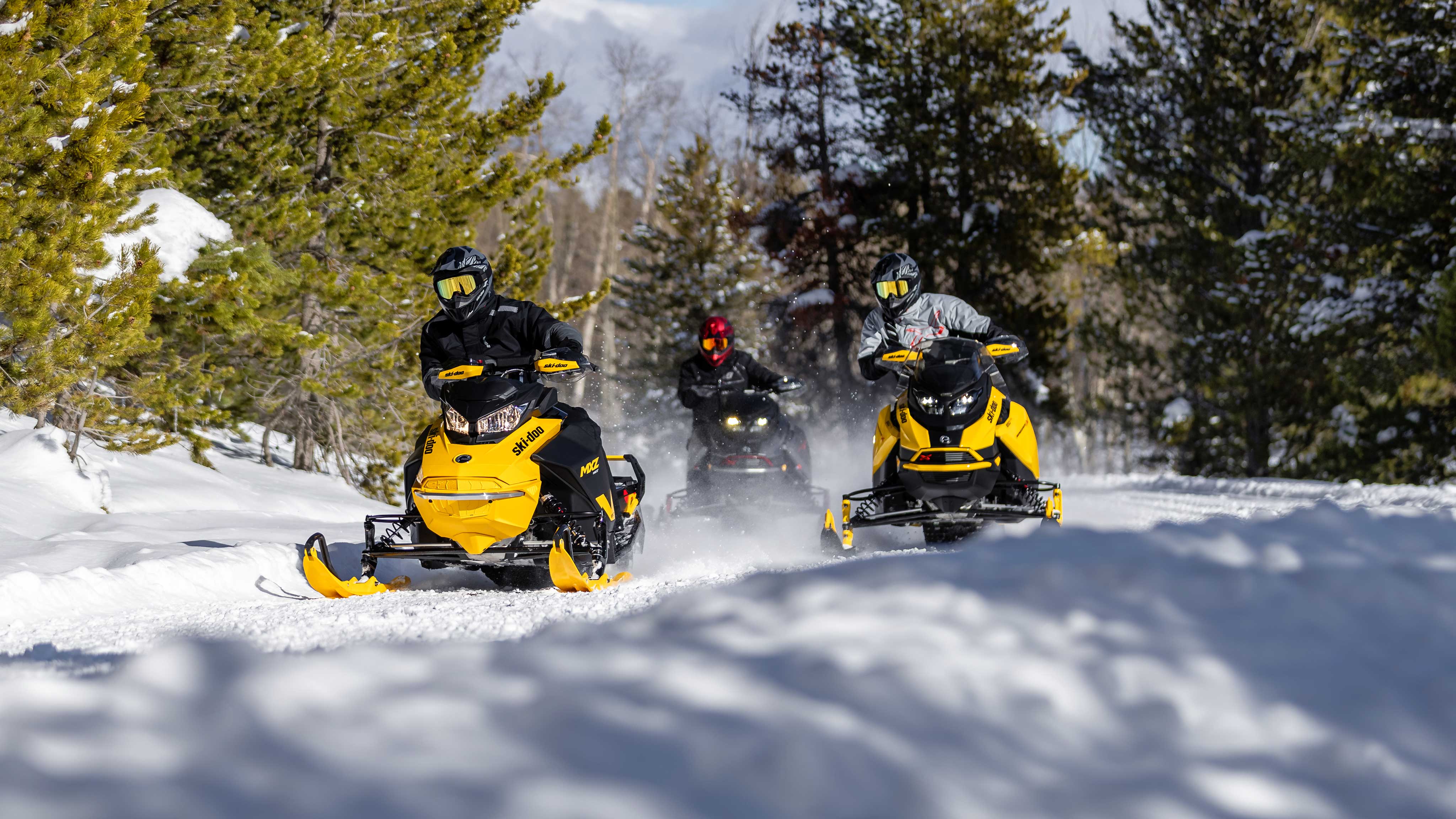 Group of Ski-Doo Trail riders